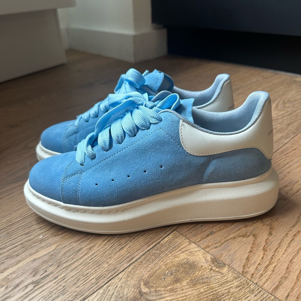 Alexander McQueen Blue and White Sneakers
